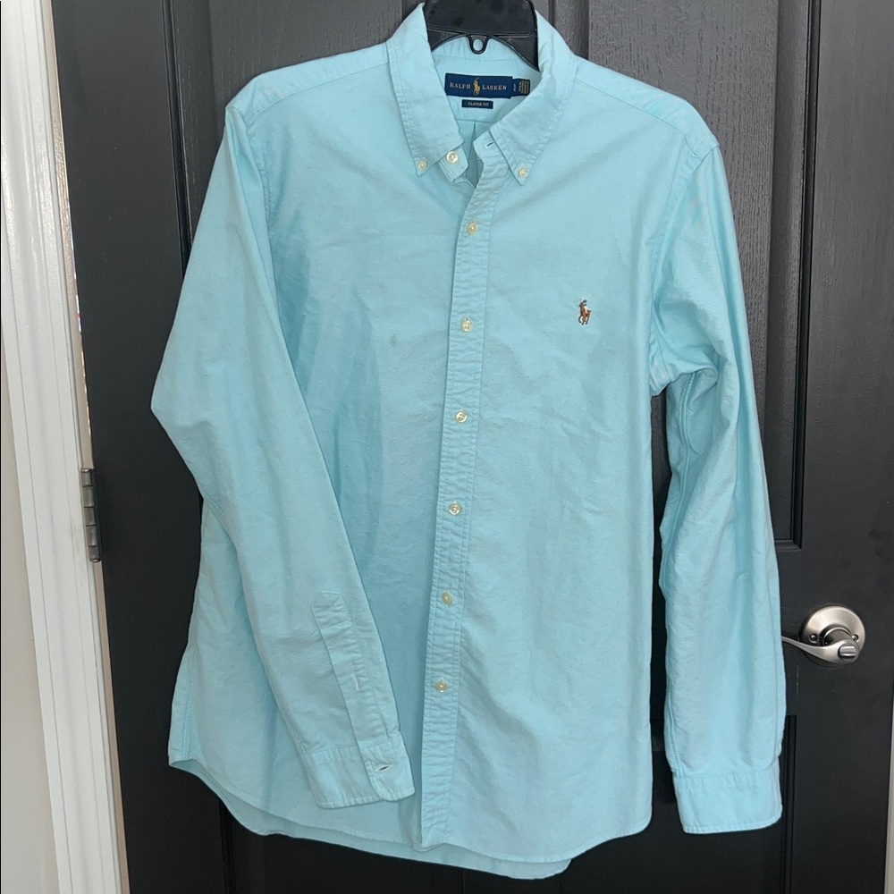 Ralph Lauren vintage Men’s light blue Button-Down Oxford Shirt size Large